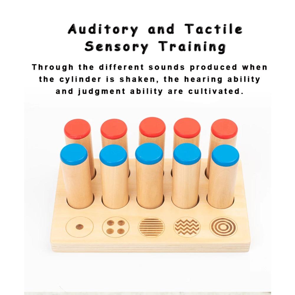 Zabawki sensoryczne dla dzieci Tablica dotykowa Gra w dopasowywanie i sortowanie Trening słuchowy Pomoce dydaktyczne do wczesnej edukacji Drewniana zabawka Montessori