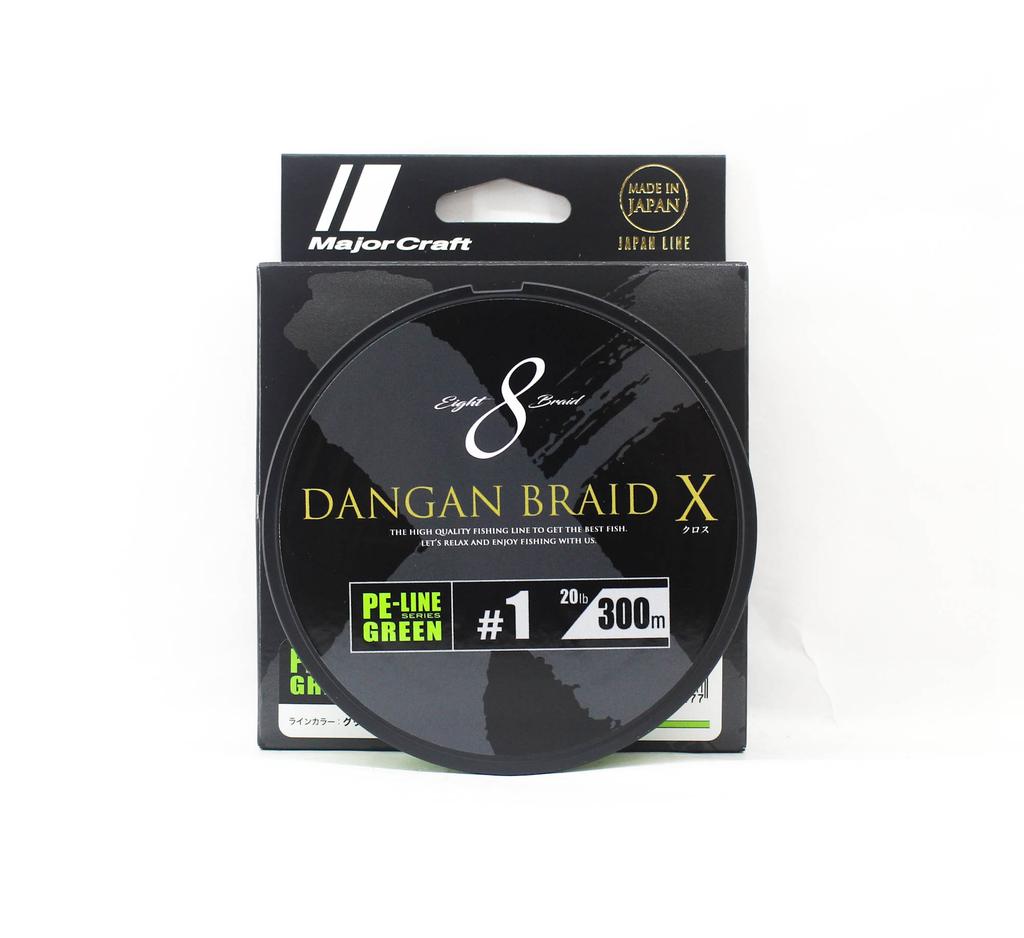 Major Craft Dangan Braid X Line X8 300m P.E 1 Green DBX8-300/1GR (2477)