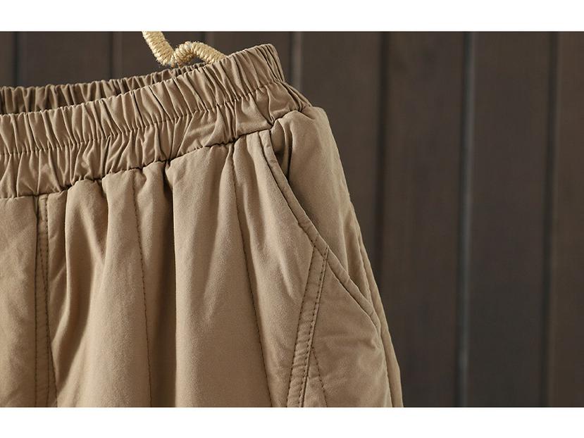 2026 Women's Winter Quilted Cotton Harem Pants with Elastic Waist
