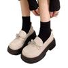 Autumn pearl height increase women's new fashion versatile small Mary Jane small leather shoes