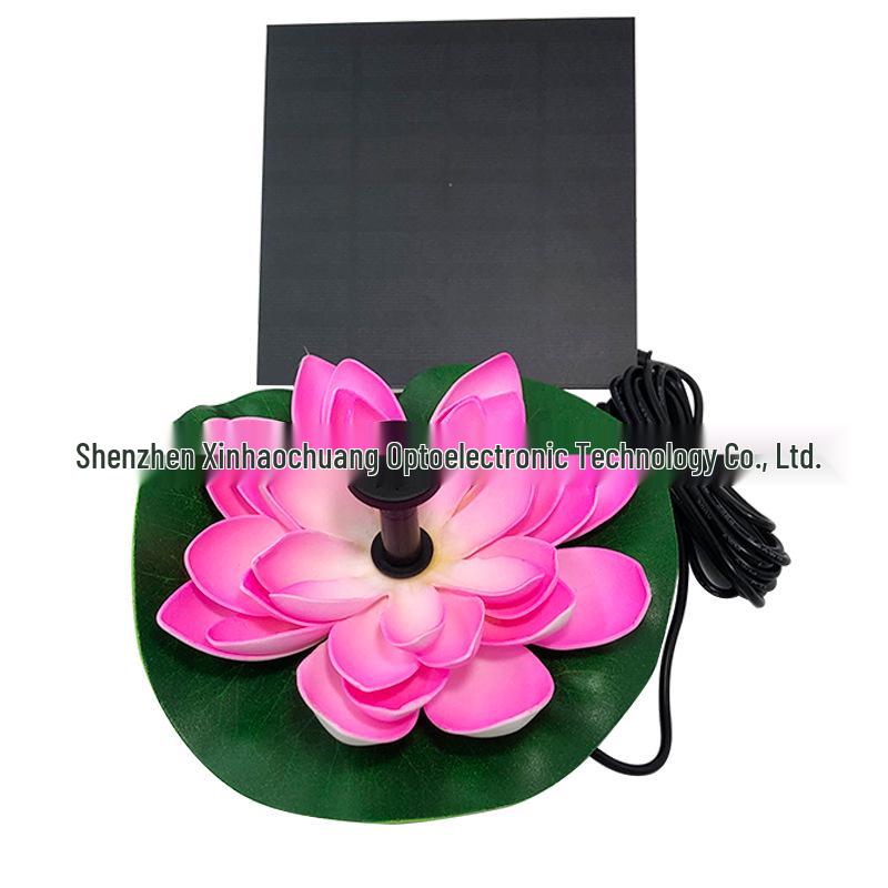 Solar Floating Fountain with Battery and LED Lights for Outdoor Ponds