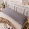 Washable Cotton Long Pillowcase 48x150cm - Single Piece Cover for Double Pillow Core