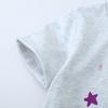 2-7Y Baby Girls Gray T-shirts Cotton Summer Cartoon Unicorn Tees Little Girls Short Sleeve Tops Kids Clothing Dropshipping