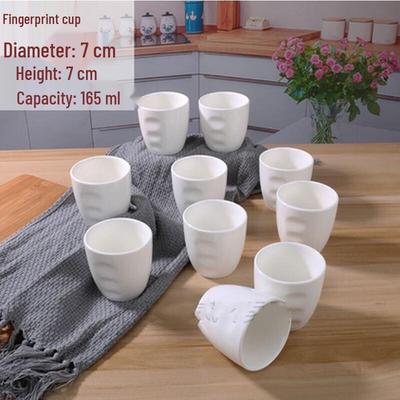 Taixige Pure White Ceramic Teacups for Hotel & Restaurant Use