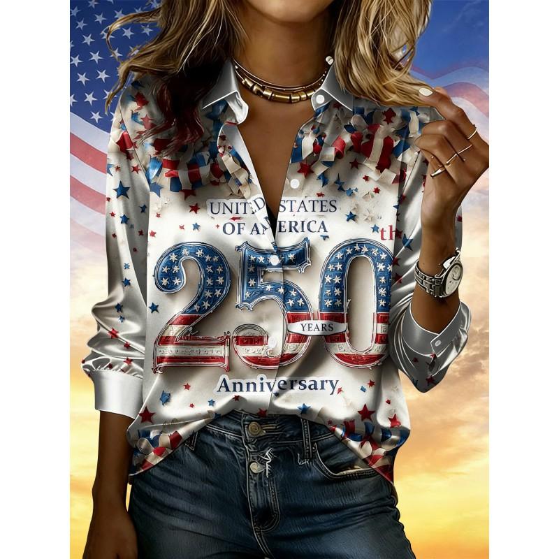 Vintage Contrast Stripe Satin Long Sleeve Shirt Loose Fit Casual Workwear Blouse Women