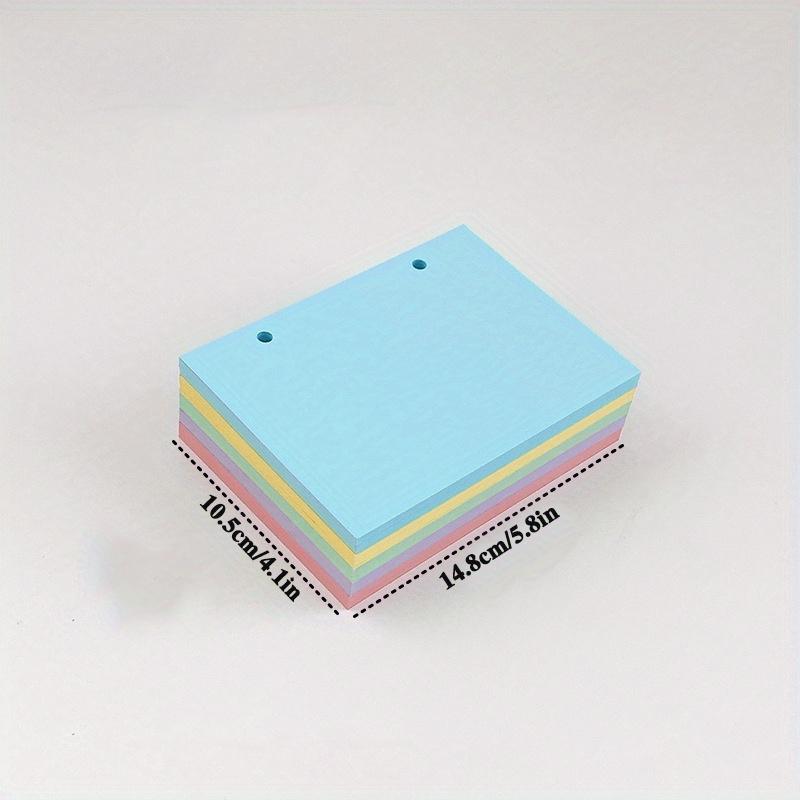 125Sheets Blank Loose Leaf Paper 5 Colors 2 Hole Binder Paper Notebook Filler Paper Binder Inserts, with Binder, 5.8x4.1inch