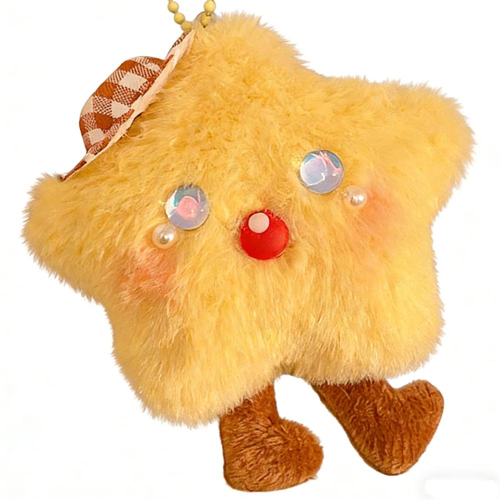 

Graduation Gifts Small Moon Pendant Cartoon Star Moon Keychain Kawaii Bag Hanging Charms Gifts Brown Hat Star