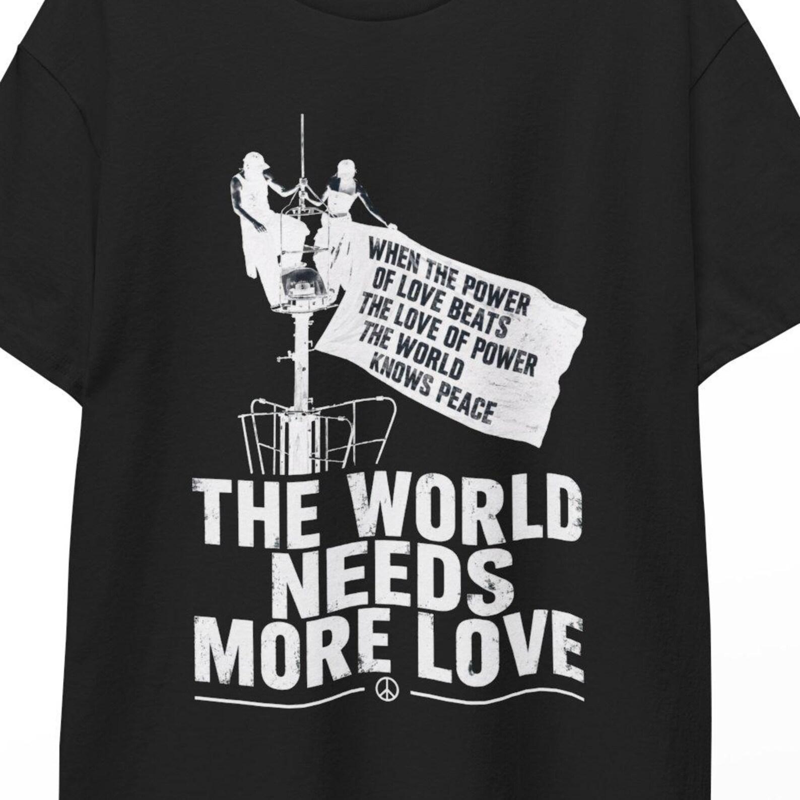 When the Power of Love Vintage Protest Shirt Romantic Couple Tee Peace Quote Wedding Proposal Streetwear Aesthetic Gift Unisex Graphic Art 3XL