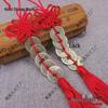 Five Emperors Alloy Copper Coins Car Pendant: Antique Chinese Knot Rearview Mirror Ornament