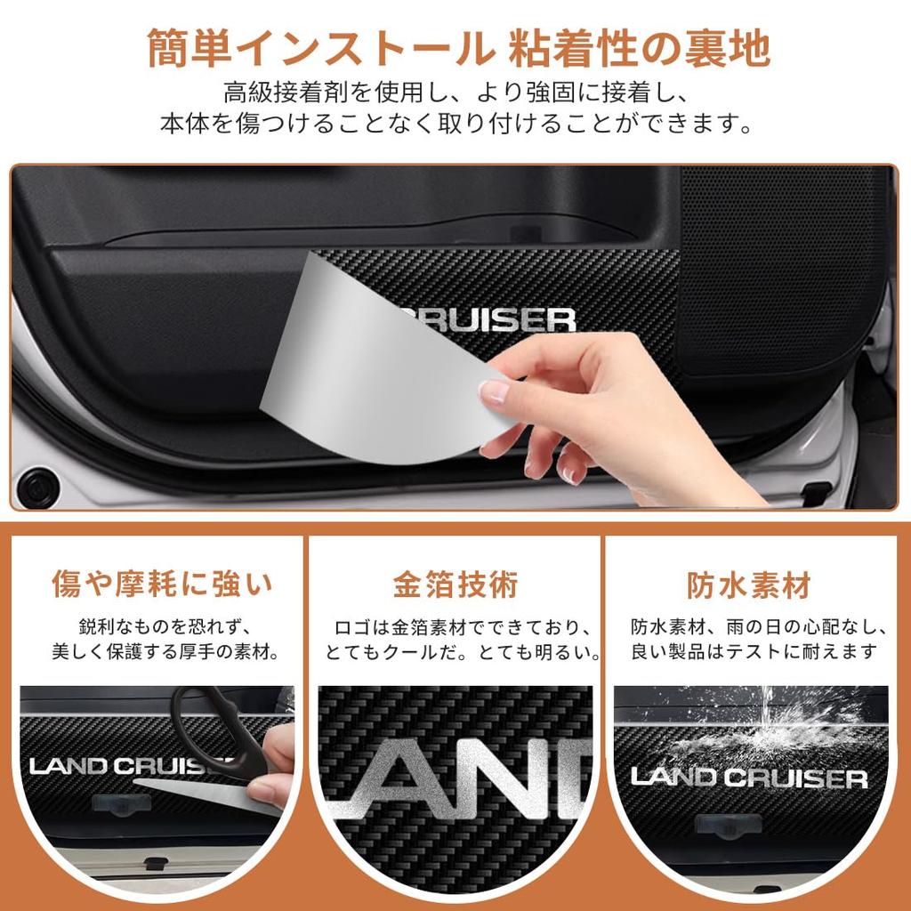 GOODGOODCAR Land Cruiser 250 April 2024 Release Model Door Kick Guard Exclusive Protection Charcoal