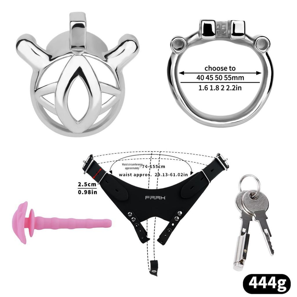 FRRK Men's Stainless Steel Cock Chastity Lock - Adult Toy