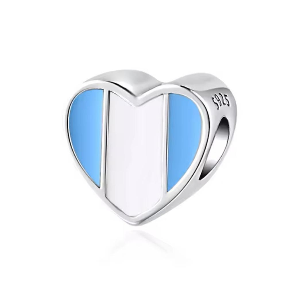 Beautiful New Copper Charm Fit Original Bracelet Accessories Women Jewelry National Flag Faith Series Amulet