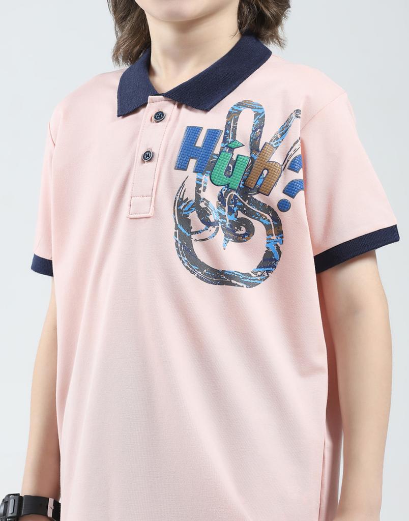Monte Carlo Boys Printed Collar Neck Tshirt
