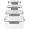 4x Pojemnik Kuchenny Hermetyczny do Żywności z Uszczelką Zestaw Pojemników