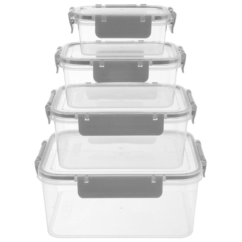 4x Pojemnik Kuchenny Hermetyczny do Żywności z Uszczelką Zestaw Pojemników