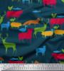 Soimoi Japan Crepe Satin Fabric Birds & Animals Hand Drawn Print Fabric by Metre 42 Inch