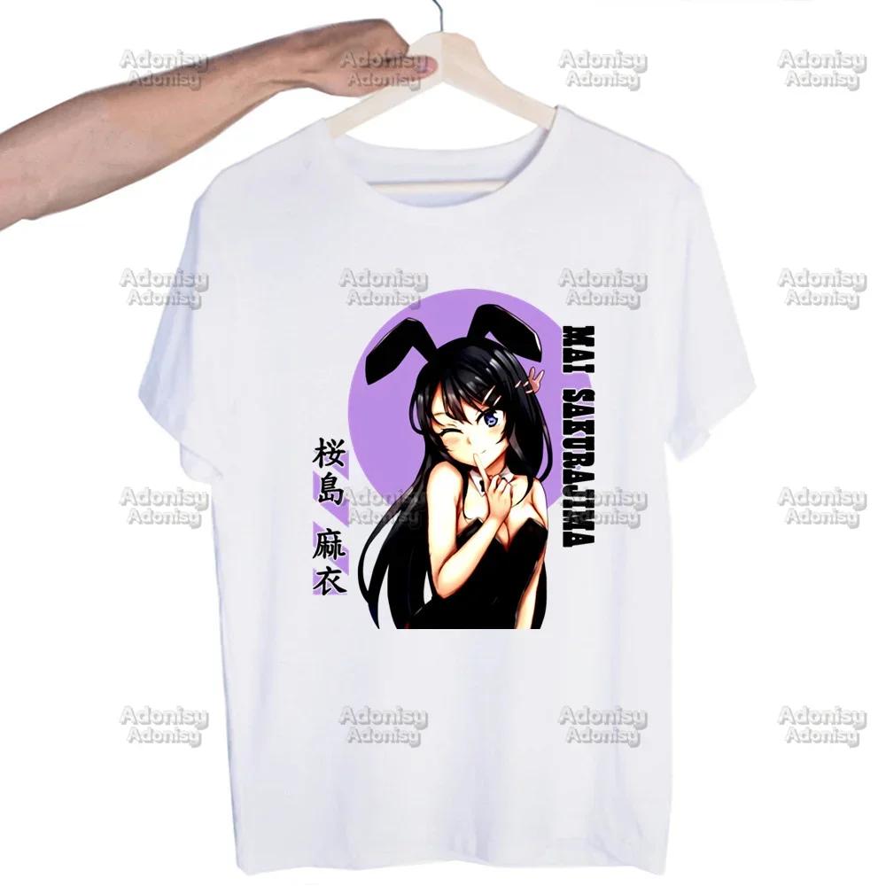 Mai Sakurajima Rascal Does Not Dream of Bunny Girl  Unisex T Shirt New O Neck Cotton T-Shirt Designer Tshirt Tops Tees Shirt