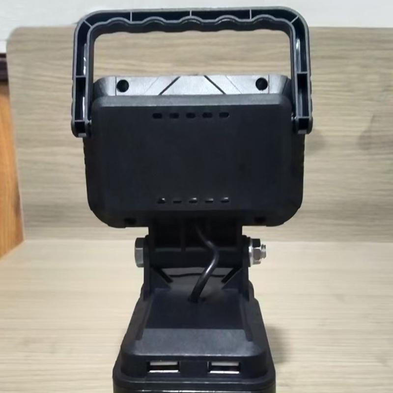 Multiple Angles 15 LED Work Light Handheld Rechargeable Spotlights For 18V Tool Batteries With USB Charging Capability