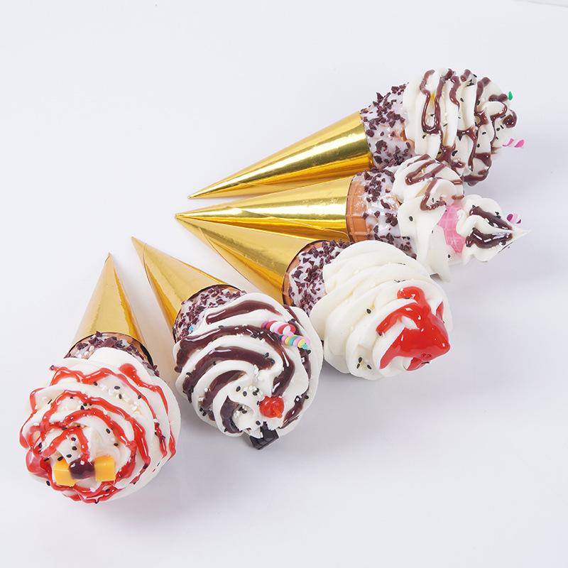 Simulation Hot Milk Treasure Ice Cream Cone Toy Decoration