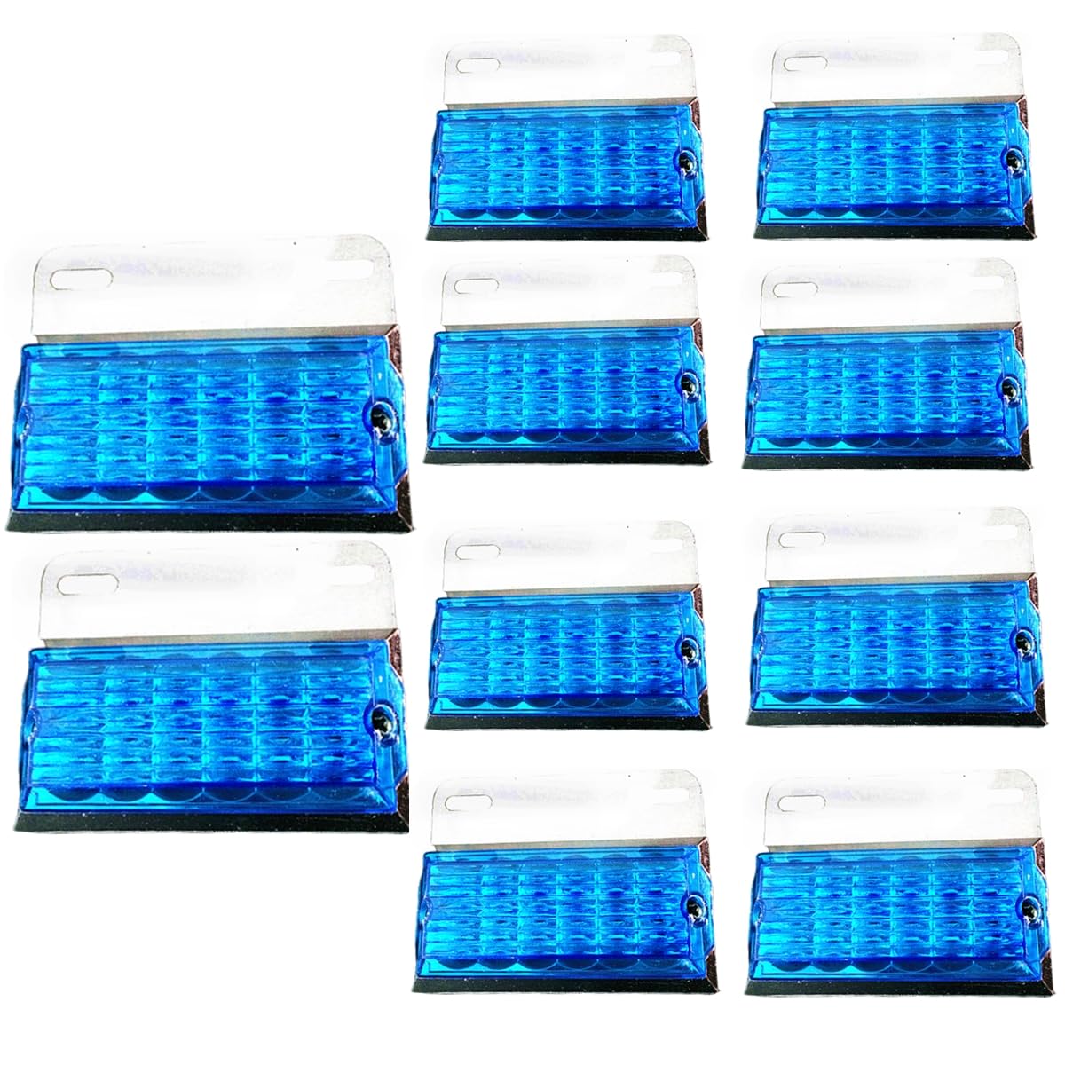 

[TradeWind] Квадратный боковой габаритный фонарь для грузовика 24 В, Декоративный габаритный фонарь для прицепа-самосвала, Маркер шины, Запчасти для прицепа 10 синий