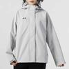 Under Armour Logo Pattern Comfortable Windproof Breathable Zip-Up Hoodie Women Jackets Gray 2360402-009