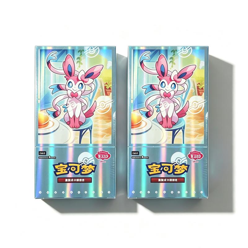 Simplified Chinese Pocket Elf TCG Gem Pack Vol.2 Booster Pack Anime Eeveelutions Sylveon SV Rare Holo Collectible Trading Cards