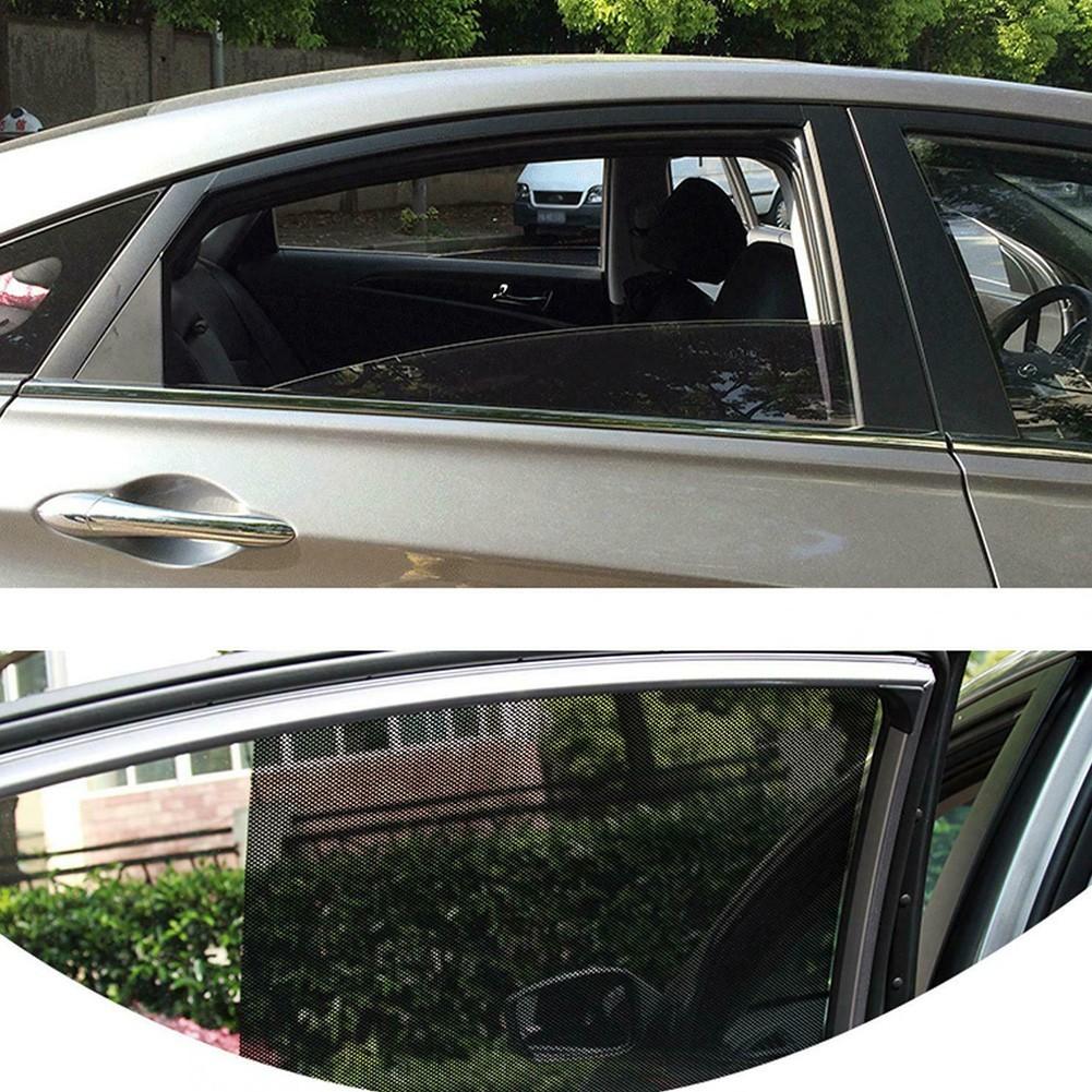 63cmx42cm Accesorii autocolante pentru perdele auto Negru 1 pereche PVC