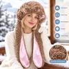 Satin Lining Plush Sleep Hat Soft Fluffy Winter Warm Hat High Quality Ear Flap Hat