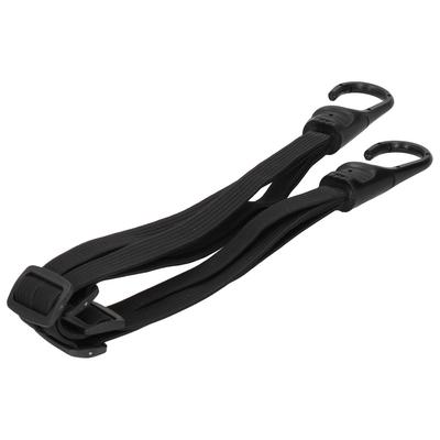 Correa de fijación de cuerda elástica con 2 ganchos para sujetar el equipaje del casco de motocicleta.