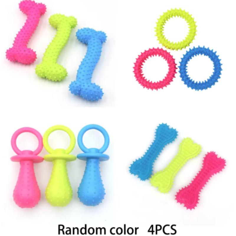 Zabawka do żucia dla zwierząt domowych Miękka guma Odporna na gryzienie Kształt kości Zabawki do żucia do szlifowania zębów dla małych psów Trening Artykuły dla zwierząt