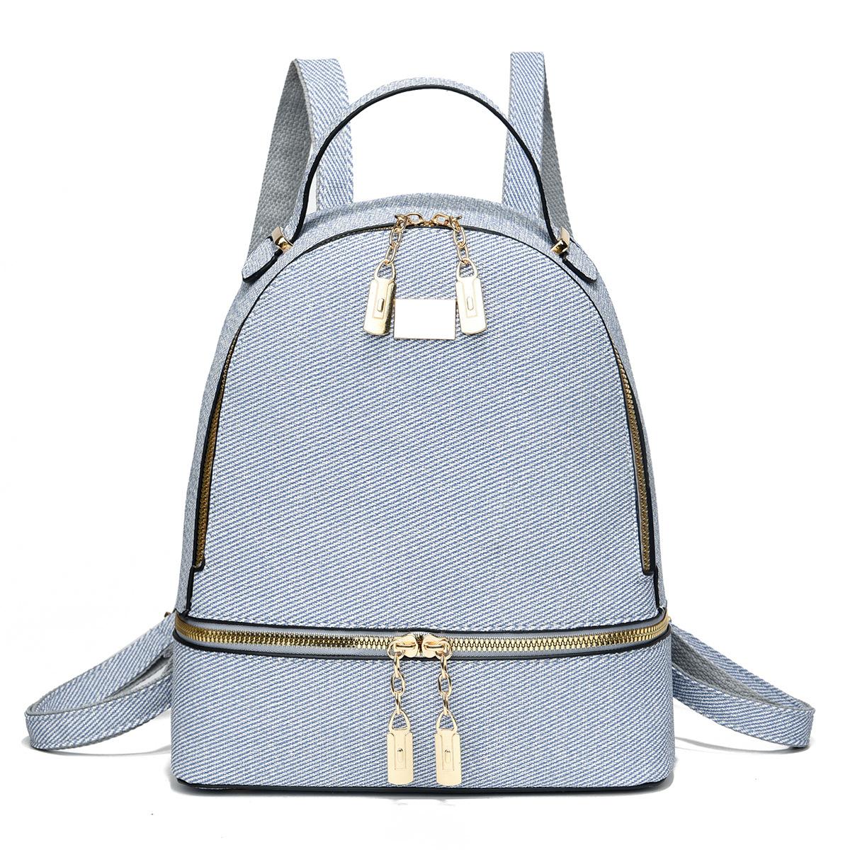 

The New Macaron High Level Appearance Level Backpack Canvas Light Large-capacity Backpack Travel Small Backpack and Student Backpack .