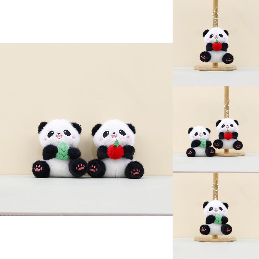 Delightful Cartoon Panda Plush Toy Keychain Super Soft Cuddly Bag Charm