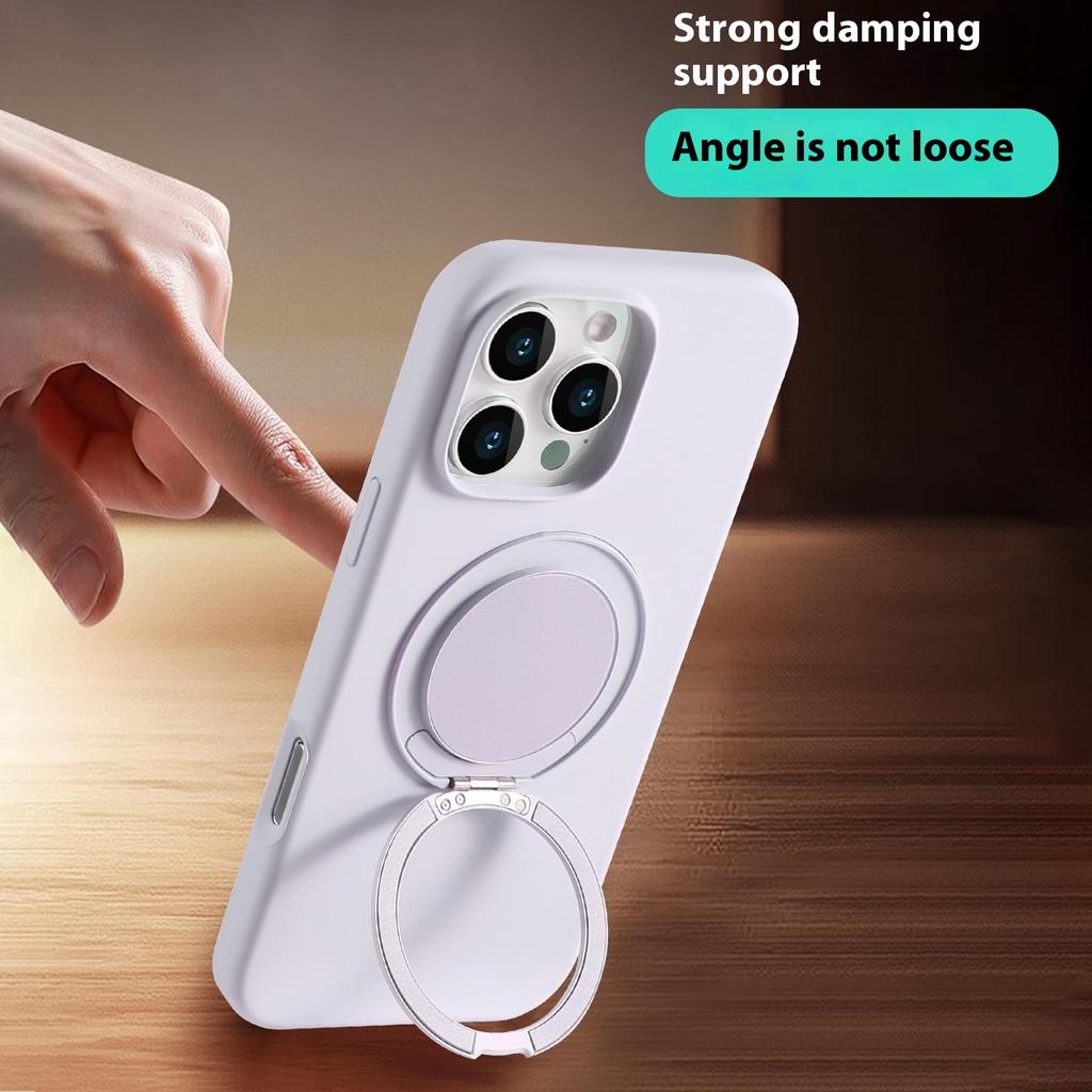 Bulk Purchasing For iPhone 16 Pro Max Magnetic Case Large Cutouts Kickstand Liquid Silicone Phone Cover