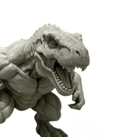 Muscular Dinosaur Figurine, 3D Printed Dino Muscle Statue for Desktop, Shelf, Office Home Decor, Collectible Gifts for Dinosaur Lovers