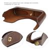 PU Leather Case Protective Half Body Cover Shell for Leica Q2 Camera with Battery Compartment Openingcoffee