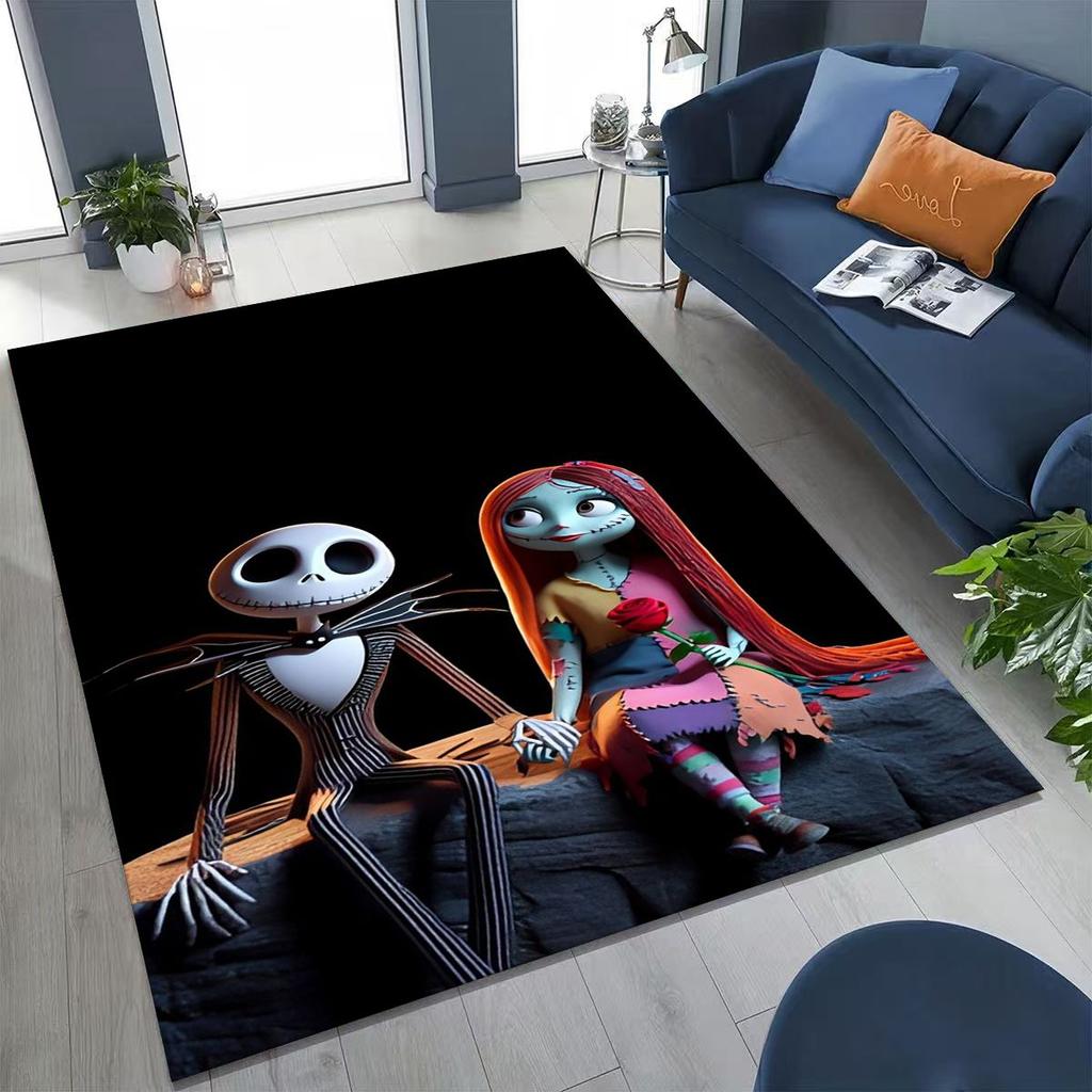 2026 New The Nightmare Before Christmas Jack Cartoo Rug for Bedroom Living Room Sofa Home Doormat Decor, Kid Non-slip Floor Mat