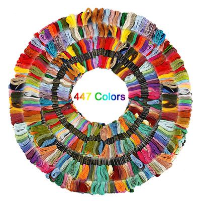 Embroidery Thread Cross Stitch 100/200/447 Colors Embroidery Line Polyester Cotton Thread Home Sewing Skeins DIY Craft Thread
