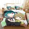 Nytt 3D-tryck Anime Kuma Kuma Kuma Bear Bekvämt påslakan örngott Sängkläder Set Barn Sovrumsdekoration Hemtextil