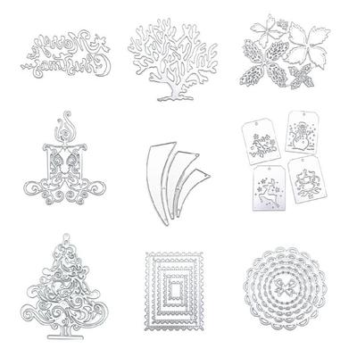 Metal Die Cuts Christmas Tree Embossing Stencils Scrapbooking Paper DIY Templates