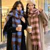 1-4pcs Thickened Plaid Scarf for Women Soft Warm Winter Windproof Wrap for Daily Outdoor Activities Versatile Fashion Accessory