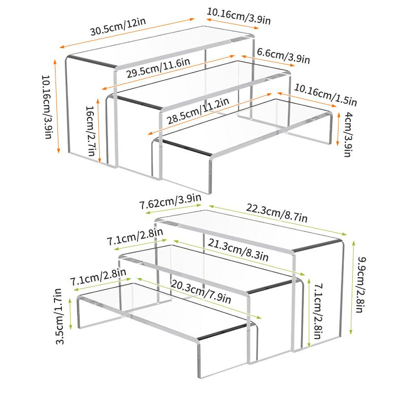 Desktop-Displayständer Acryl Mehrschichtig Transparentes Lagerregal für Klassenzimmerbedarf Büro Schreibtisch-Organizer