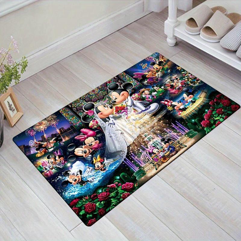 

1 шт. Ковер с рисунком Микки Мауса и Минни от Disney, Ковер для зоны, Нескользящий ковер, Ручная стирка, Коврик для пола, Подходит для гостиной, спальни, домашнего декора 60cm by 90cm