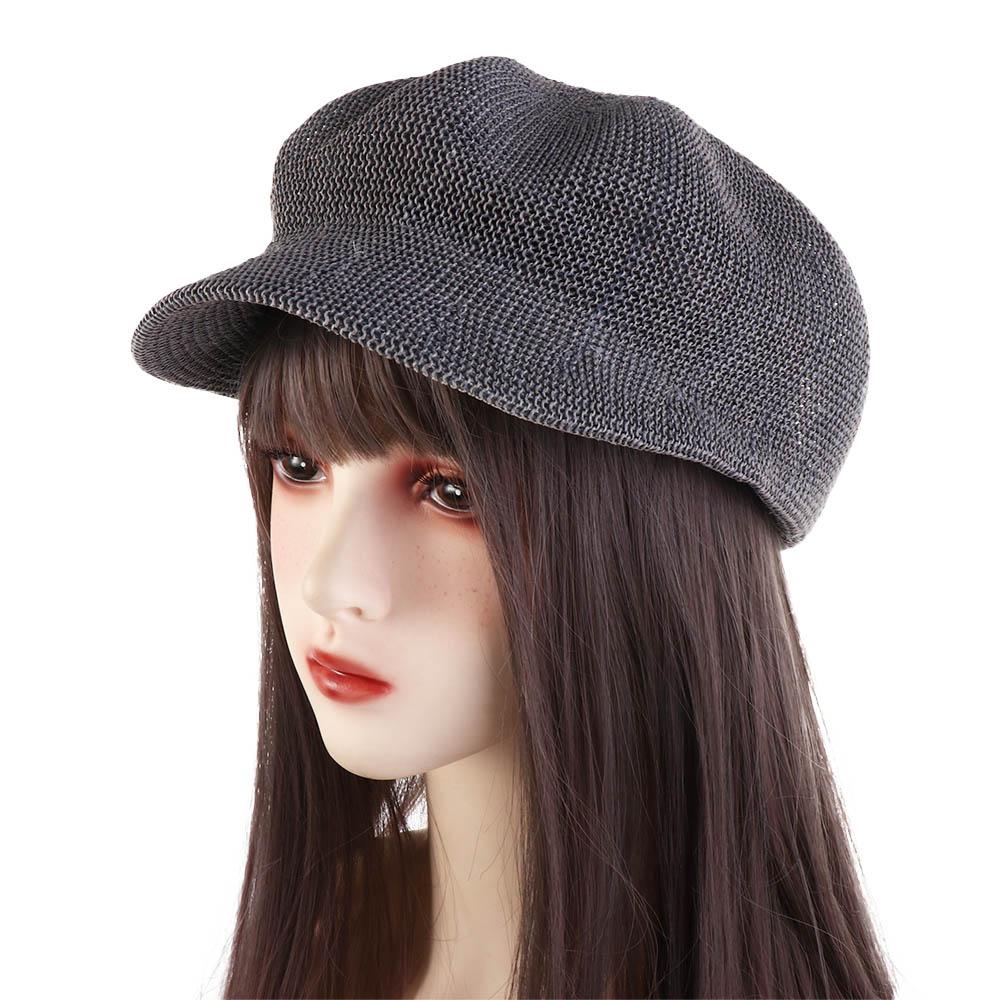 Solid Color Retro Summer Girl Korean Style Octagonal Hat Women Mesh Berets Navy Hat Painter Cap