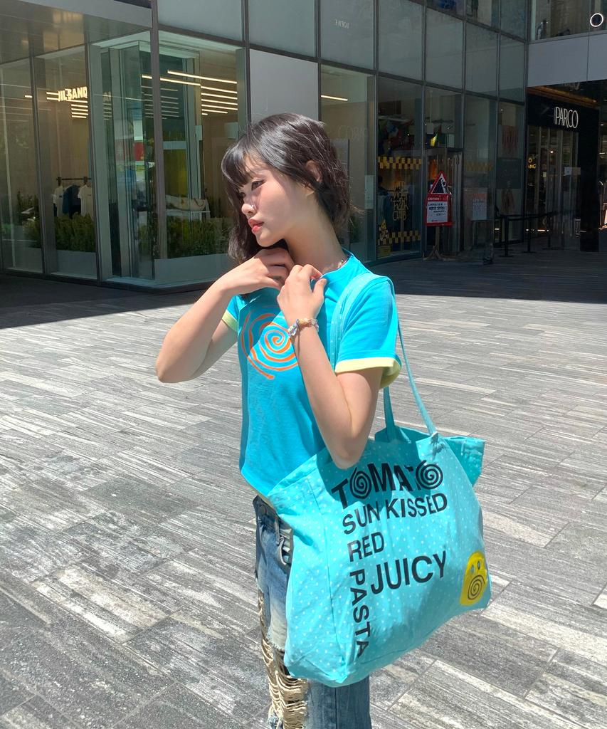 Kikki Spiral Logo T-Shirt Okinawa Blue