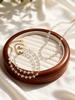 Irregular Transparent Crystal Bead Chain Bracelet Women's Stainless Steel Bead Bracelets Chic Statement Hand Jewelry Gift
