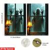 2D Halloween Ghost Skeleton Window Banner, Scary Party Door Decoration