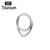 G23 Titanium High Quality  Waterdrop Septum Piercing Clicker Nose Rings 16G Segment Tragus Cartilage Daith Hoop Earrings Zircon