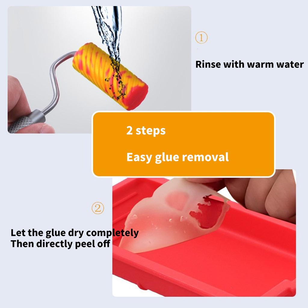 Upgrades Silikon-Farbroller mit Pinsel-Set mit Tablett-Wandmalwerkzeug vervollständigt Heimanstrich für Hausverbesserung