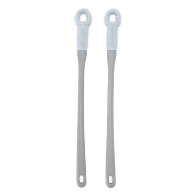 2Pcs Toe Cleaning Brush Set Long Handle Silicone for Shower Crevice Exfoliating for Seniors Elderly Men Women