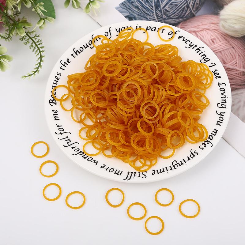 Durable High-Elastic Yellow Rubber Bands - Small Cowhide Rings [Diameter 2.0cm] 1 Pound